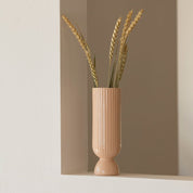 Bougeoir en céramique Lus M - Poudré - Oustao