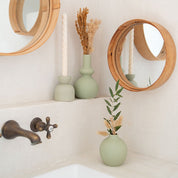 Bougeoir en céramique Lus - Vert - Oustao