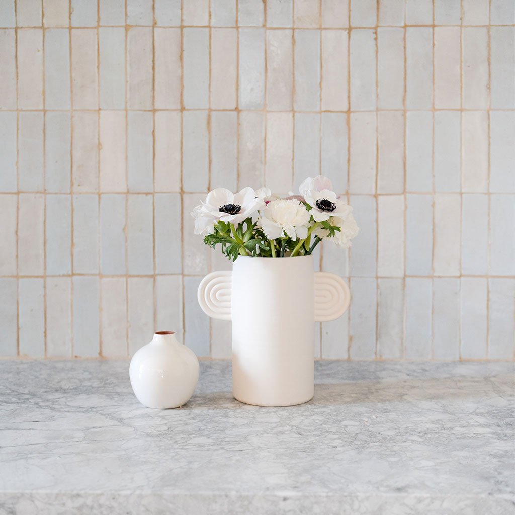 Soliflore en céramique Mediterranea - Blanc - Oustao