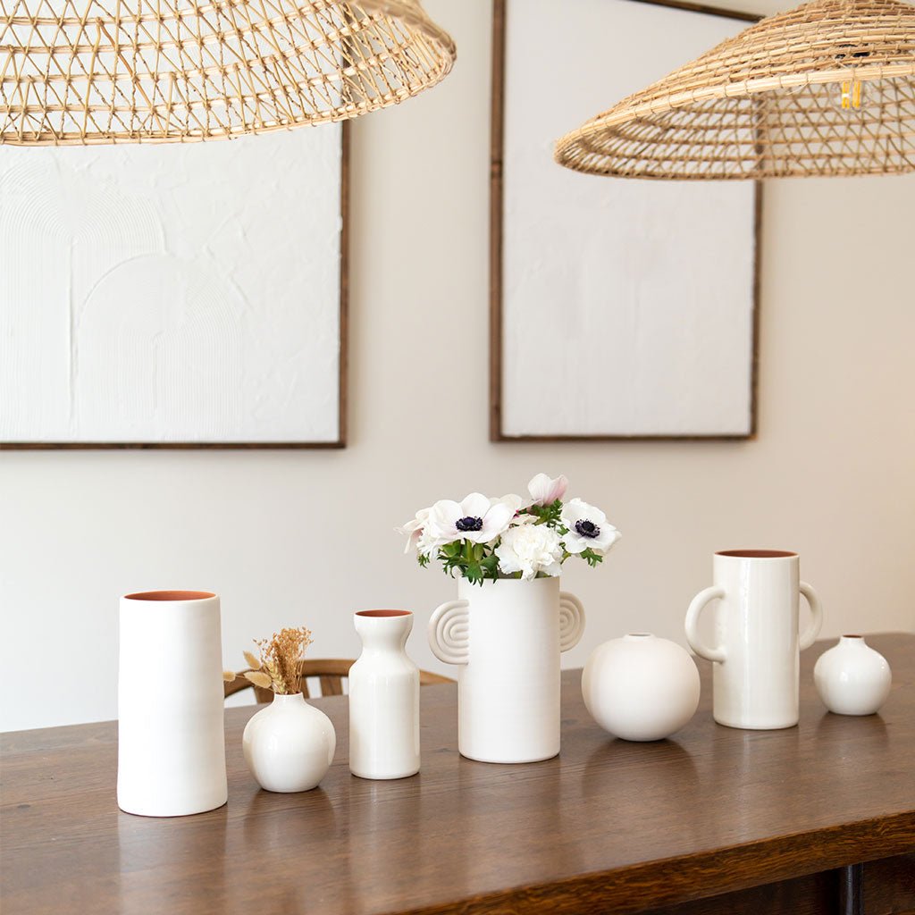 Soliflore en céramique Mediterranea - Blanc - Oustao