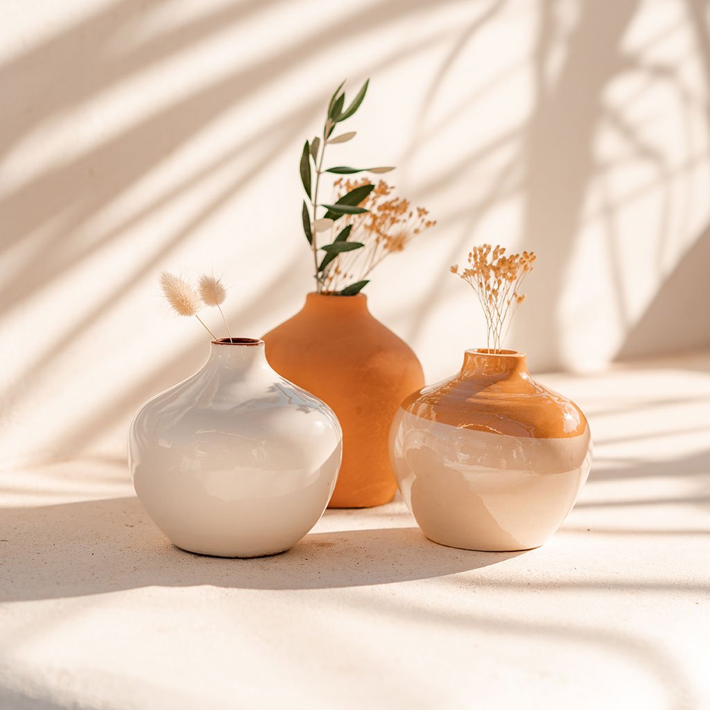 Soliflore en céramique Mediterranea - Blanc - Oustao