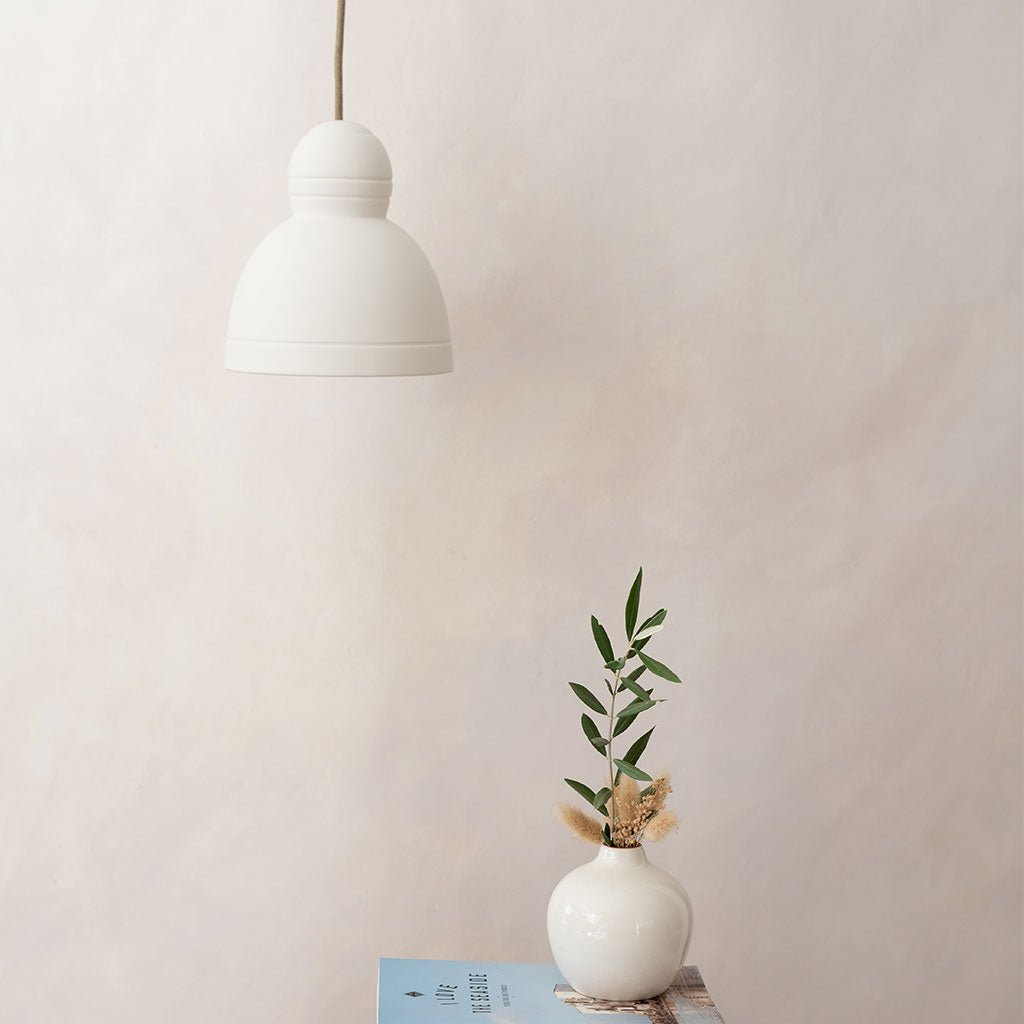 Suspension en céramique Marius - Blanc - Oustao