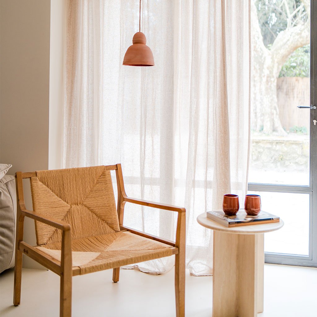 Suspension en céramique Marius - Blanc - Oustao