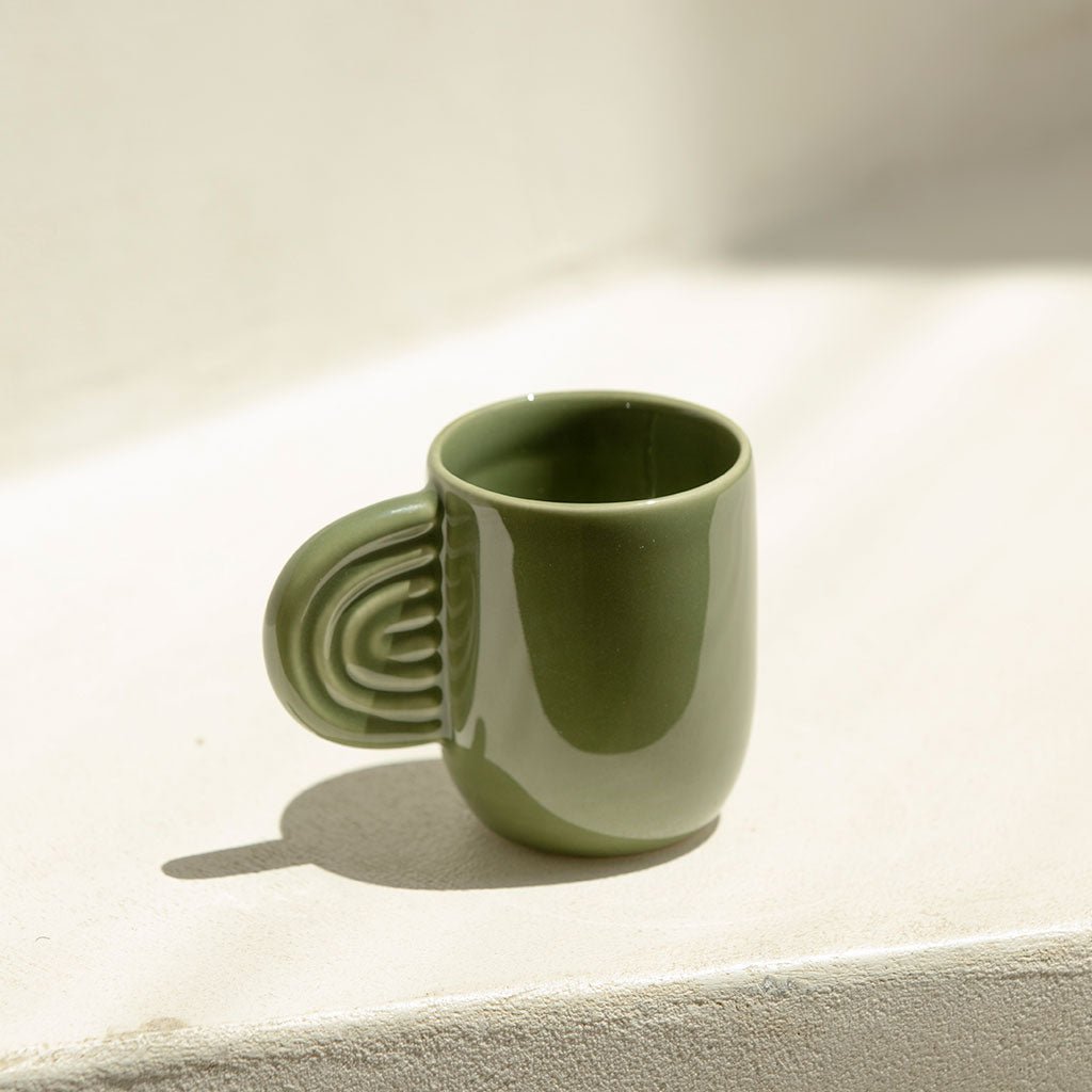 Tasse en céramique Ambre - Vert - Oustao