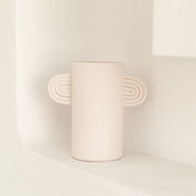 Vase en céramique Ambre - Blanc - Oustao