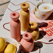 Bougeoir en céramique Lus - Jaune