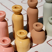 Bougeoir en céramique Lus - Jaune