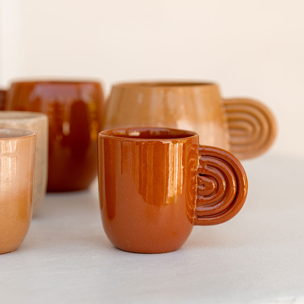 Lot 2 tasses et 2 mugs Ambre - Terracotta
