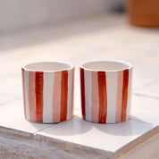 Tasse à espresso en céramique - Rayures