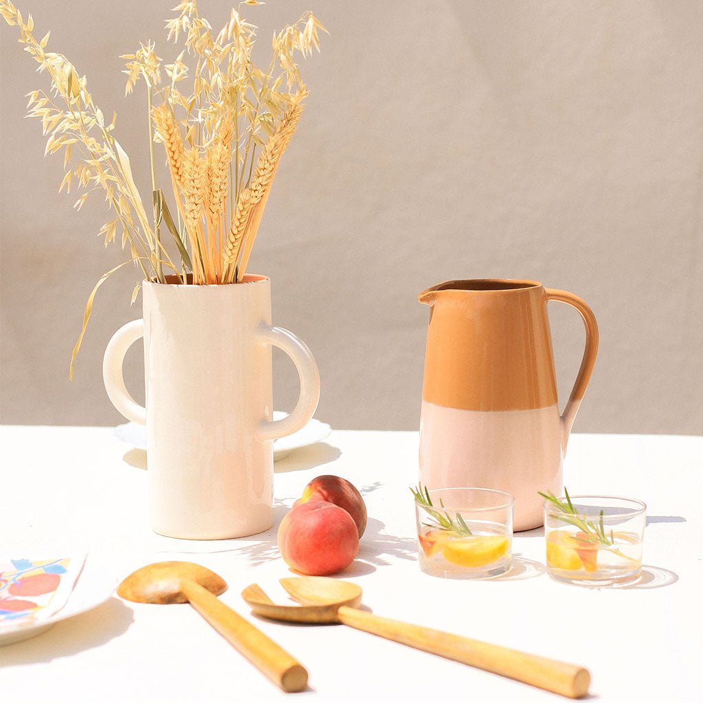 Lot 1 pichet et 2 mugs Ambre - Bicolore - Oustao