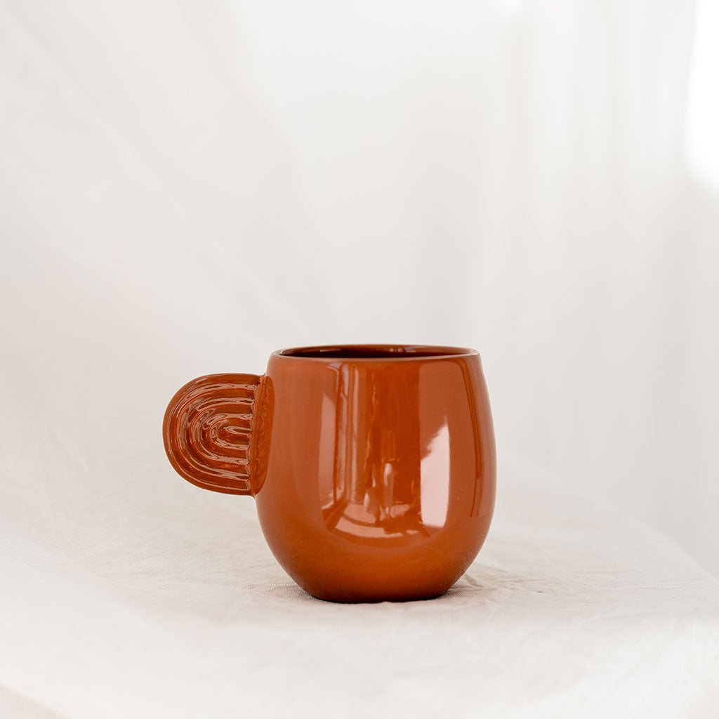 Lot 2 tasses et 2 mugs Ambre - Terracotta - Oustao