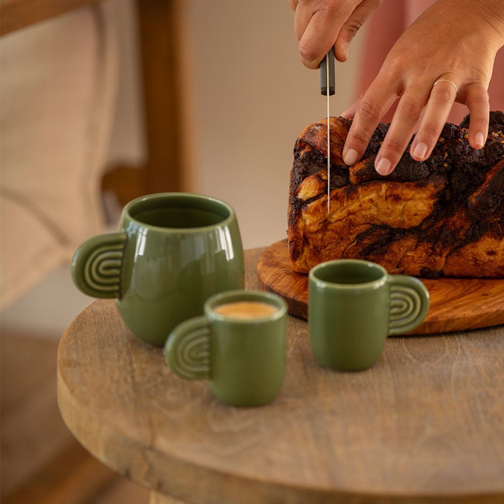 Mug en céramique Ambre - Vert - Oustao