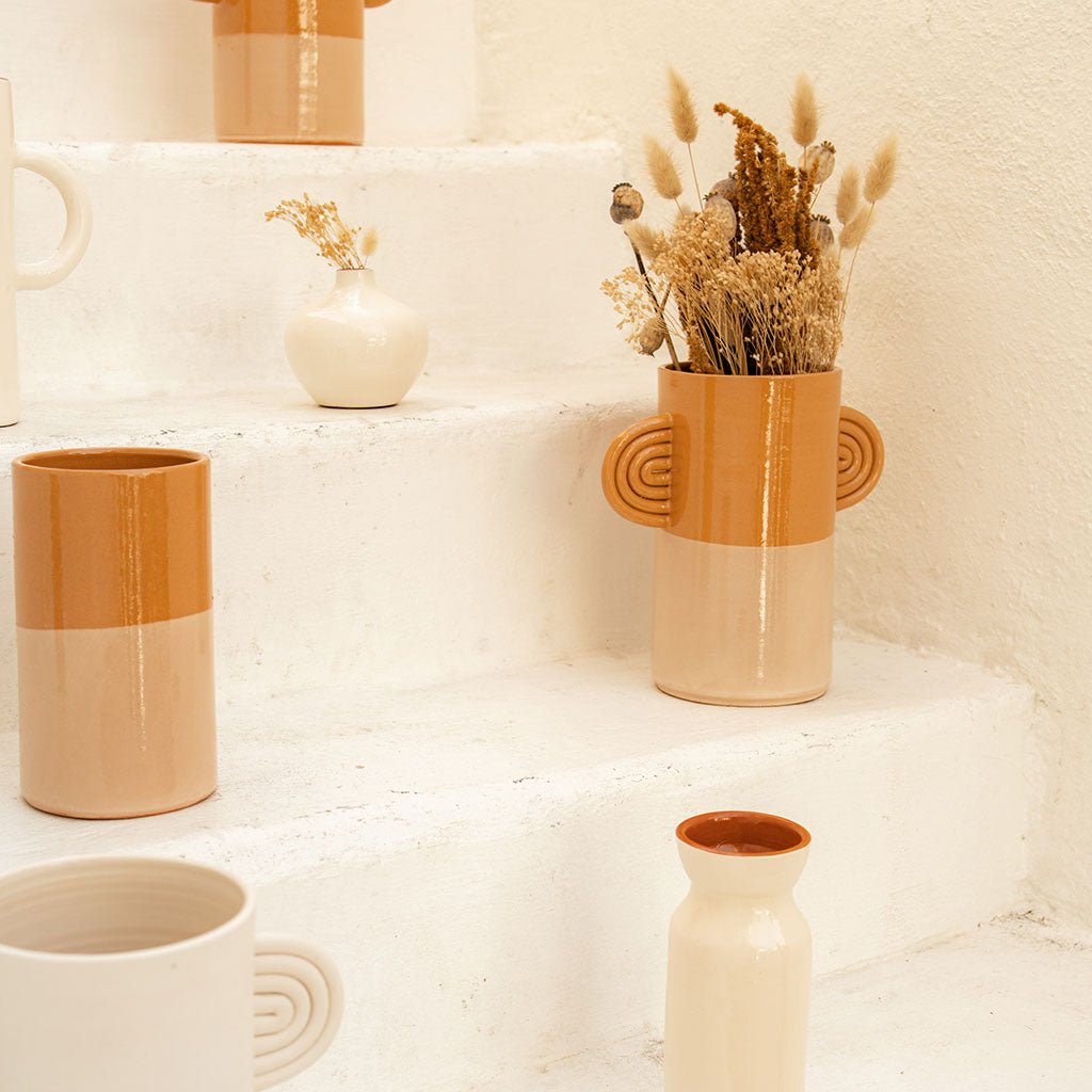 Vase en céramique Ambre - Bicolore - Oustao